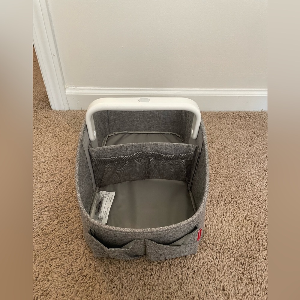 Skip Hop Diaper Caddy Organizer with Touch Sensor Night Light, Heather Grey
